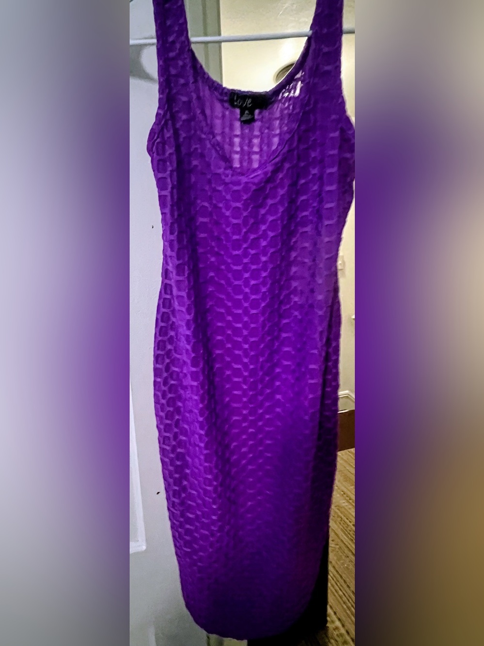 🌹4/35 Love Purple Textured Maxi Dress